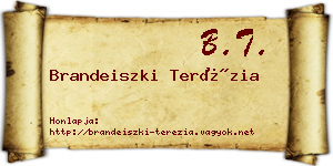 Brandeiszki Terézia névjegykártya