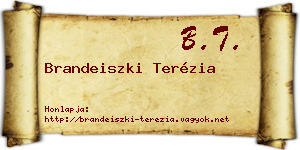 Brandeiszki Terézia névjegykártya
